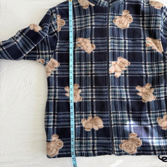 Vintage 90s Northern Reflections Blue Teddy Bear Fleece Jacket - Picture 6 of 7